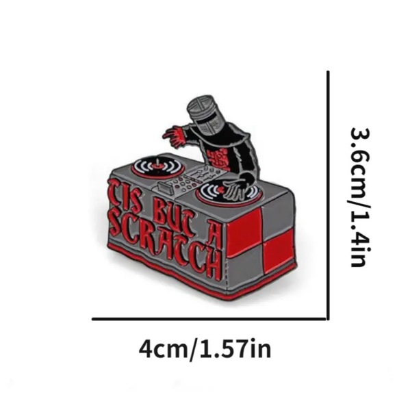 1.5 Inch Enamel Pin | The Black Knight DJ - Picture 4 of 4